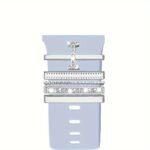 Hot 2024 New Shiny Alphabet Initial Letter Watchband Ring Loops, Luxury Rhinestone Watch Strap Charms Decorations 5Pcs Alphabet Initial Letter Watchband Rings Loops Compatible With Watch Garmin Smartwatch (A-Z) - Image 12