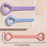 1Pc Proflex 8-Shaped Silicone Yoga Resistance Band - Universal Elastic Fitness Stretching Rope For Back, Waist, Arm Exercise - Ideal For Home, Gym, Outdoor Workouts - Image 4