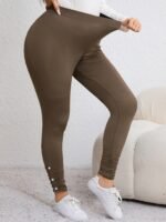Big Size Leggings With Button Details - Image 8