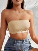 1Pc Women'S Seamless Strapless Bra - Invisible, Push-Up, Side Gathering, High Support With Front Closure, Solid Color, Medium Support, Wireless, No Padding, Comfortable And Supportive, Bra For Wome - Image 11