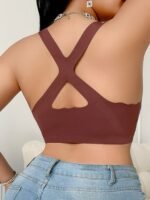 Plus Size Traceless Push Up And Anti-Sagging Wireless Bra Anti-Slip Bra Women Breast Holding Comfortable Breathable Top Truss Chest Pad Beauty Back Vest Women - Image 5