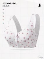 Women'S Large Size Four Seasons Random Print Vest Underwear, Soft, Comfortable And Breathable Front Button Underwear - Image 2