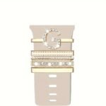 Hot 2024 New Shiny Alphabet Initial Letter Watchband Ring Loops, Luxury Rhinestone Watch Strap Charms Decorations 5Pcs Alphabet Initial Letter Watchband Rings Loops Compatible With Watch Garmin Smartwatch (A-Z) - Image 33