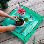 Waterproof Gardening Mat For Soil Changing ? Durable, Thick Plastic, Ideal For Succulents, Flowers, And Vegetable Gardening, 32X32Cm Green Circular Mat With Handles, Garden Maintenance | Circular Gardening Mat | Durable Plastic - Image 10