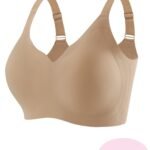 Elegant Beige Seamless Wireless Bra With Removable Pads - High Stretch, Breathable & Comfortable For Women, Plus Size (0Xl-5Xl), Everyday Comfort|Seamless Design|Removable Pads Bra