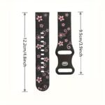 Cute Floral Engraved Two-Tone Flower Design Strap For Galaxy Watch 7 6 5 4 Classic/Pro 44Mm 40Mm Band Correa Soft Sport Bracelet Compatible With Huawei Gt 2E 3 4 Watchband 20Mm 22Mm, Watch Straps For Smart Watch, Galaxy Watch Ultra Accessories, Watch Strap Charms, Galaxy Watch Ultra Strap, Watch Strap For Women, Fitness Tracker Strap, Smartwatch Accessory, Stylish Watchband, Decorative Strap, Flexible Material, Comfortable Fit, Replacement Band, Adjustable Strap, - Image 5