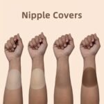 1Pc Seamless Silicone Nipple Covers, Invisible & Reusable Anti-Convex Pasties In Light Beige, Skin-Tone, And Dark Brownish-Red, Hand-Washable Women'S Lingerie Accessories
