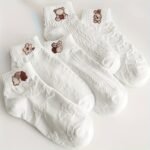 5 Pairs Cartoon Pattern Socks, Cute Japanese Style Short Socks, Women'S Stockings & Hosiery - Image 2