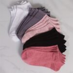 10 Pairs Solid Ankle Socks, Simple & Lightweight Low Cut Socks, Women'S Stockings & Hosiery
