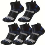 5 Pairs Of Men'S Low Cut Ankle Socks, Anti Odor & Sweat Absorption Breathable Soft Sport Socks, For All Seasons Outdoor Wearing - Image 2