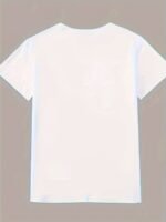 Facial Graphic Sports T-Shirt, Round Neck Short Sleeves Workout Top, Women'S Activewear - Image 6