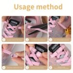 1 Pair Easy-Install Elastic Flat Shoelaces With Metal Buckles - No-Tie, Lightweight & Durable Polyester Blend - Ideal For Sneakers, Hiking & Casual Shoes - Handwashable, Shoe Accessories - Image 4