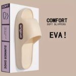 Of Lightweight Eva Slides For Women - Summer Home & Couple Use, Non-Slip, Odor-Resistant, Open-Toe Design, Flat Heel, Soft Cushioned Insole, Durable Sole, Easy To Clean, Casual Home Slippers|Open Toe Slippers|Eva Upper Material - Image 5