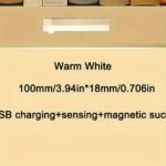 Usb Rechargeable Led Motion Sensor Night Light - 200Mah/400Mah, Wireless Auto-On For Under Cabinet, Kitchen, Wardrobe & More - Warm/White Options - Image 3