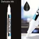 5-6Pcs White Waterproof Gel Roller Ball Pens, 0.7Mm 1Mm 2.5Mm, Medium Point, Alcohol-Based Ink, For Notebook, Plastic Surface, Painting, Marking, Writing - Image 10