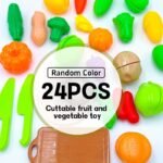 24Pcs Fruit And Vegetable Simulation Toys, Home Kitchen Simulation Food Toy Set - Image 3