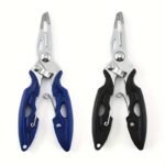 1Pc Multi-Function Fishing Pliers, Anti-Slip Grip & Quick Hook Removal - Durable Blue/Black Tool For Anglers, Fishing Gear - Image 2