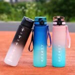 1Pc Gradient Color Water Bottle With Straw Lid, Leakproof Sports Flask, Portable With Carry Loop, Insulated For Hot/Cold Beverages, Gym/Outdoor/Travel Use - Image 10