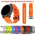 26Mm, 22Mm, 20Mm Silicone Watch Band Straps For Garmin Fenix 6X 6 6S Pro 7X 7 Easyfit Wristband Fenix 5 5X 5S Plus Smartwatch Bracelet, Smartwatch Replacement Strap, Smartwatch Accessories, Smartwatch Strap - Image 2