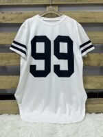Women'S Casual Longline T-Shirt With Bold '99' Graphic Print - Vibrant Blue Relaxed Fit, Mid-Stretch Machine-Washable Fabric For All-Season Comfort, Cute T Shirts, Everyday Clothing, Sporty Aesthetic, Stretchy Material - Image 9