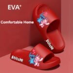 Disney Stitch & Angel Women'S Eva Slippers - Soft Cushioned Thick Sole Summer Sandals With Cute Cartoon Design, Durable Eva Material, Hand Washable For Home, Beach, Casual Wear (Unisex Couples Slippers) - Image 3