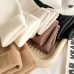 5 Pairs Of Cozy Women'S Striped Knee-High Socks - Soft Polyester Blend, Warm & Fuzzy, Perfect For Home & Casual Wear, Everyday Comfort Socks | Neutral Color Palette | Knit Texture - Image 6