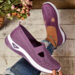 Women'S Slip-On Casual Sneakers - Breathable Fabric Upper & Eva Cushioned Sole, Low-Top Comfortable Walking Shoes For All-Season Wear, Multi-Color Options, Ladies Sneakers - Image 6
