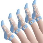 5 Pairs Of Women'S Thin Daisy Glass Fiber Breathable Short Socks - Image 3