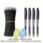1 Pack Erasable Gel Pen Set, Erasable Pens + Refills + Erasers 0.5Mm Erasable Pen Office School Stationery - Image 7