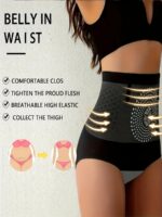 High-Waisted Tummy Control Shapewear Shorts For Women, Geometric-Patterned Polyamide 90% Spandex 10% Knit Fabric, No Padding, High Support, Pull-On Design, Butt Lifting, Belly Slimming Body Shaper Panties - Image 8