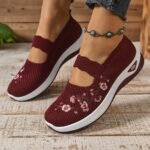 Women'S Casual Sneakers - Breathable Low-Top Shoes With Rubber Sole, Fabric Upper & Lining, One-Snap Closure, All-Season Comfort For Casual Attire - Image 4
