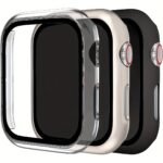3Pcs For Apple Watch Case Set With Tempered Glass Screen Protector, Anti-Drop Fashion Casual Protective Cover, Compatible With For Apple Watch Series 38/40/41/42/44/45/46/49Mm, Smartwatch Accessories, Smartwatch Protection | Sleek Watch Case | Tempe - Image 18