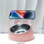 Cat Bowl 15 Degrees Raised Stainless Steel Cat Feeder Bowl With Non Slip Base, 100Ml Cat Food Water Feeder Tilted Pet Bowl For Neck Protection - Image 7