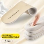 1 Pair Of Latex Insoles For Men & Women - Sweat Absorbent, Odor-Resistant, Shock-Absorbing & Thickened Design, Comfortable Faux Leather Material With Non-Slip Rubber Sole For All-Day Wea - Image 5