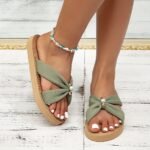 Women'S Beige Jewel Embroidery Flat Sandals - Lightweight, Comfortable Slip-On Beach Shoes With Eva Sole And Fabric Upper, Open Toe Design, Perfect For Summer, Beach Footwear|Decorative Sandals|Eva Sole Sandals - Image 11