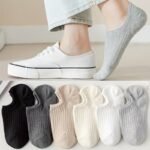 3 Pairs/6 Pairs/12 Pairs Women'S Multi-Color Boat Socks, Plain And Colorful Minimalist Trendy Cute Open-Toe Socks Suitable For Daily Use - Image 7