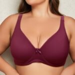 Plus Size Women'S Underwire Bra - Ultra-Thin Breathable Minimalist Design With Adjustable Bow Detail, Medium Support Underwire & No Padding For Everyday Comfort - Solid Color