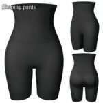 1Pc High-Waist Tummy Control Shapewear Shorts For Women - Seamless, Butt Lifting, Comfortable Fit In Black Or Beige, Ribbed Texture, Postpartum Support & Fitness Girdle Briefs, Seamless Undergarment|Invisible Waistband|Smooth Seamless Design - Image 11