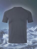 1Pc Men'S Ice Sliky Fiber T-Shirt With -7? Ice Feel Technology, Moisture-Wicking Quick-Dry High Elasticity Fabric, Breathable Gradient Mesh Design For Sports & Casual Wear - Black, All-Season Round Neck Short Sleeve Tee, Summer Activewear, Moisturewicking Fabric, High Elasticity Shirt - Image 10