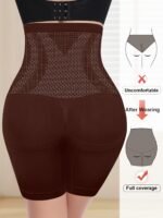 1Pc Women'S High-Waist Breathable Comfort Shapewear Boxer Briefs - Seamless, Butt-Lifting, S-Xxl Size, Elegant Solid Color Underwear For Everyday & Special Occasions, High Waisted Boxer Shorts, Butt Lifting Underwear, Minimalist Underwear, Comfortable Fit - Image 7