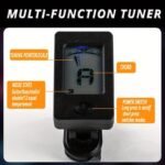 Clip On Guitar Tuner Electronic Clip On Tuner For Most String Instruments Easy Reading Accurate Tuning Tuner Clip For Guitar Green When The Tone Is Accurate, Blue When It Is Inaccurate - Image 11