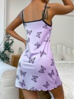 Beautiful Lady'S Butterfly Print Camisole Nightgown - Image 9