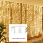 Led Fairy Curtain Lights, Fairy Curtain Lights For Bedroom, Cold White Usb Plug-In 8 Modes Chandelier String Lights With Remote Control, Suitable For Christmas, Bedroom, Indoor, Wedding, Party, Etc. Decoration, Suitable For All Seasons - Image 5