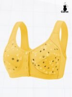 Women'S Plus Size Sports Bra Printed Front Button Yoga Exercise Bra, Women'S Sportswear - Image 5