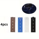 4Pcs Elastic Waistband Extenders For Jeans And Pants - Seamless Instant Button Expansion, Adjustable Comfort Fit For Men And Women, Polyester, Lightweight, Knit Fabric, Secure Button Closure|Knitted Texture|Polyester 100.00% - Image 14