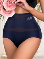 1-Pack High-Waist Women'S Panties, Breathable Mesh Cross Ice Sliky Fiber Fabric Seamless Briefs - Image 7