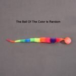 1Pc Cat Teaser Toy, Elastic For Caterpillar Bouncing Ball With Rainbow Worm For Pet Play - Image 5