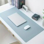 1Pc Leather Mouse Pad Faux Leather Desk Mat For Office, Waterproof And Stain-Proof Keyboard Pad, Simple Solid Color Computer Pad, Suitable For Office, Study Table Or Dining Table, Easy To Clean, Multiple Colors Available Pink, Blue, Green, Yellow, Gray, Black - Image 11