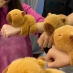 Adorable Capybara Plush Toy Wristband - Soft Pp, Deep Brown Guinea Pig Stuffed Animal Keychain, Perfect For Play & Decoration, Decorative Accessory|Cute Wristband|Quality Plush Material, Capybara Stuffed Animal For Winter, Mini Stuffed Animals, Playful Decoration, Charming Keychain, Cozy Winter Accessory, Gift, Animal Lovers - Image 2