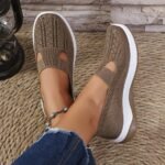 Women'S Breathable Slip-On Sneakers - Lightweight Knit Casual Shoes With Arch Support, Machine Washable & All-Season Comfort, Multi-Color Options For Casual Attire, Ladies Sneakers, Stylish Slipons, Comfortable Fit, Comfort Seekers - Image 8